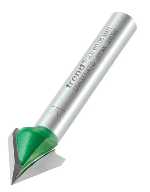 12.7mm DIA x 60 DEG x 1/4" SHANK CHAM V GROOV CUTTER TREND