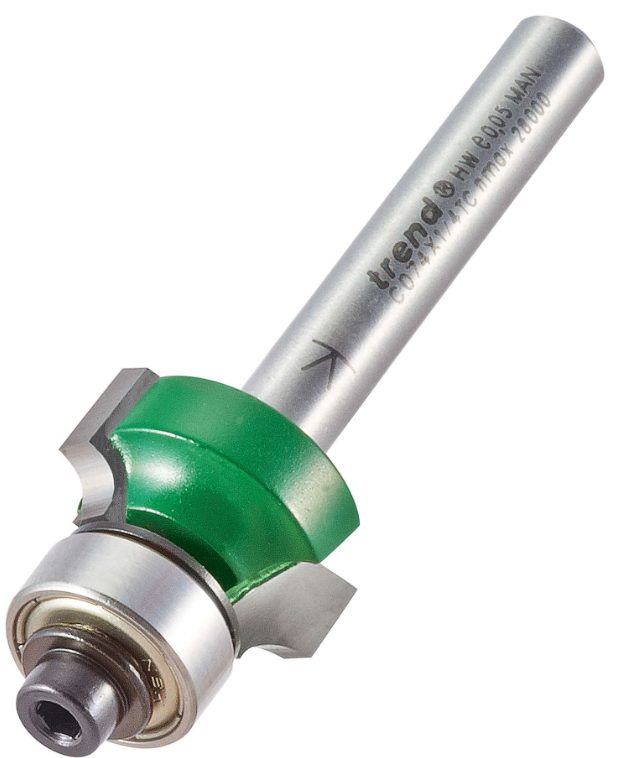 3.2mm RAD x 9.5mm CUT x 1/4" SHANK ROUND OVER CUTTER TREND