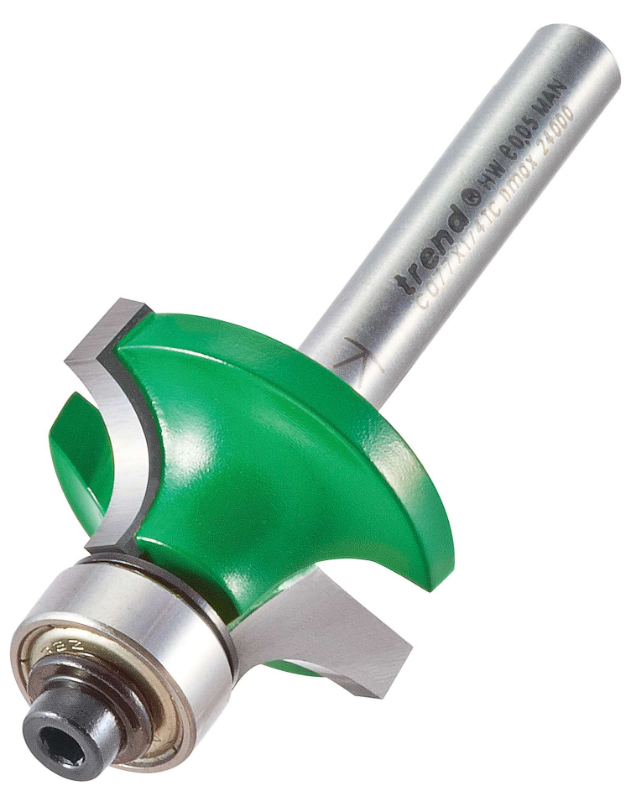 7.9mm RAD x 12.7mm CUT x 1/4" SHANK ROUND OVER CUTTER TREND