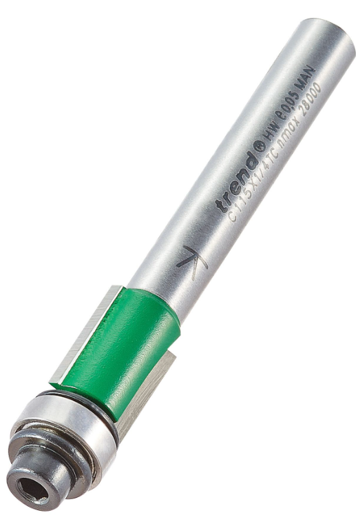 9.5mm DIA x 12.7mm CUT x 1/4" SHANK SELF GUIDED CUTTER TREND