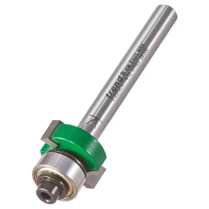 18.7mm DIA x 7.0mm CUT x 1/4" SHANK BEARING GUIDED PILE CARRIER CUTTER TREND