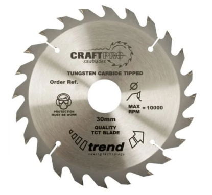 250mm x 30TH x 30mm BORE TCT SAW BLADE TREND