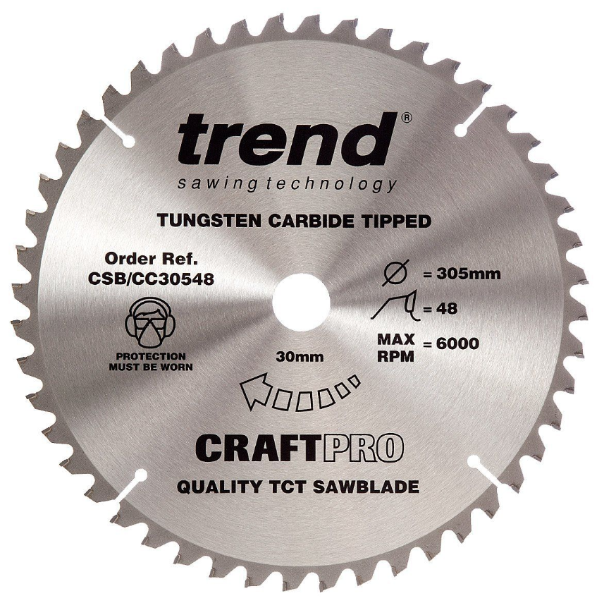 305mm x 48TH x 30mm BORE TCT SAW BLADE TREND