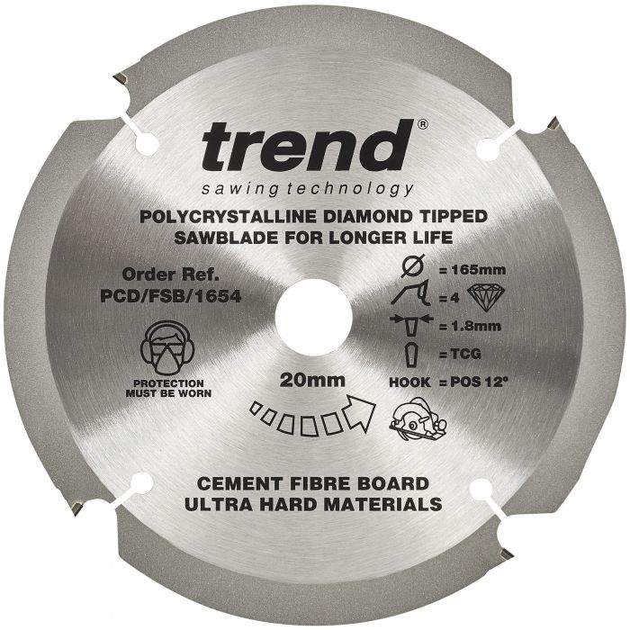 165mm x 4TH x 20mm BORE CEMENT FIBRE BOARD TREND