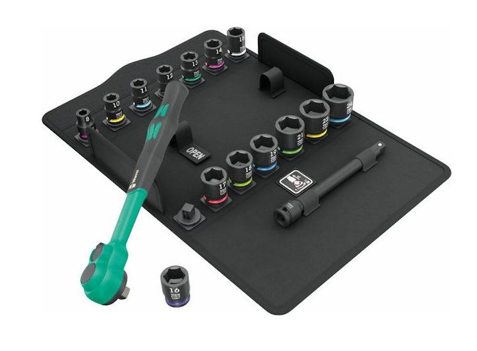 3/8" DRIVE COMFORT RATCHET SET WITH REVERSING LEVER 16-PCE