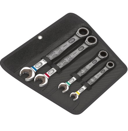 COMBINATION RATCHET SPANNER SET 4-PCE WERA