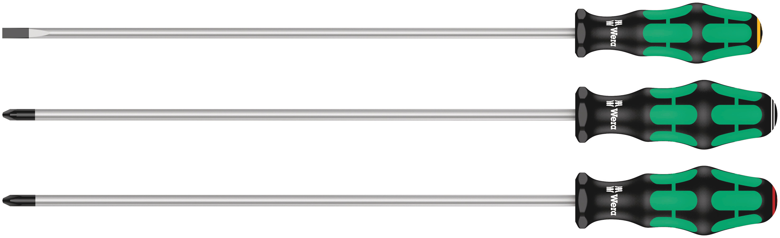 SCREWDRIVER SET (300mm LONG) POZI PHILLIPS & SLOTTED 3-PCE