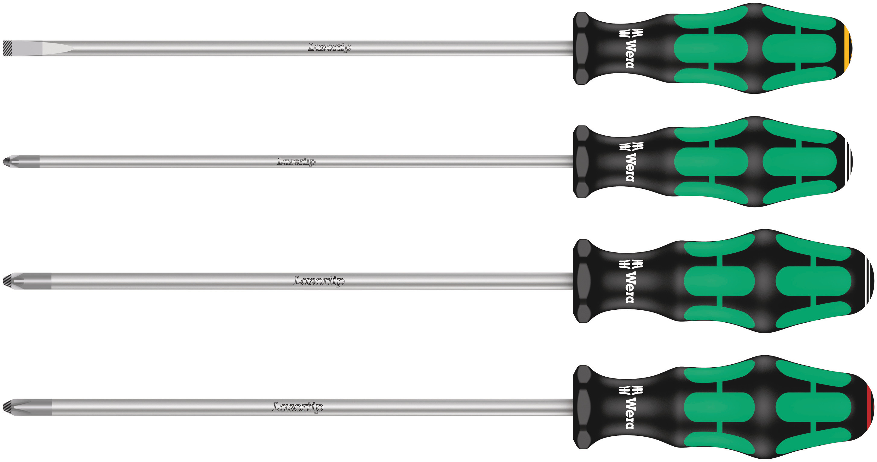 SCREWDRIVER SET (200mm LONG) POZI PHILLIPS & SLOTTED 4-PCE