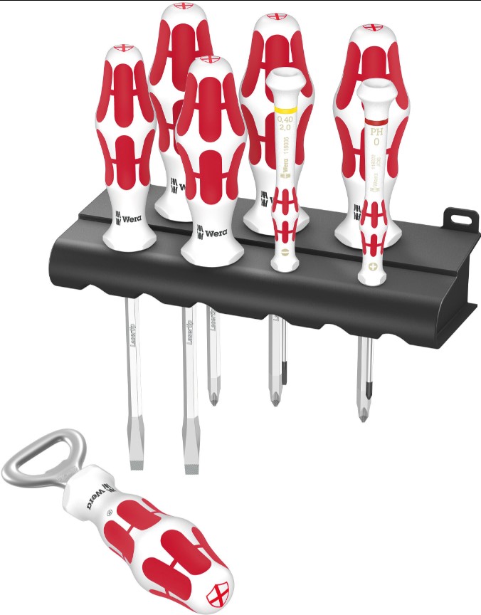 SCREWDRIVER SET POZI PHILLIPS & SLOTTED 8-PCE ENGLAND EDITION