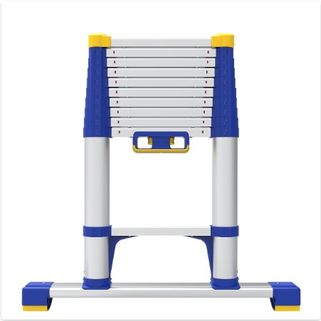 3.2-MTR SOFT CLOSE TELESCOPIC EXTENSION LADDER WITH STABILISER BAR