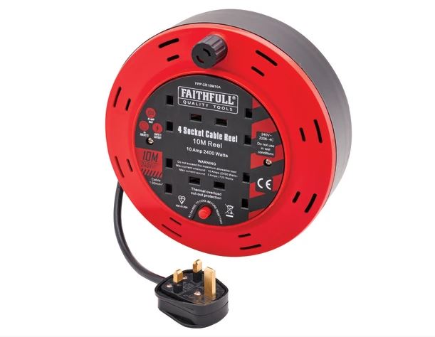 10 METER CABLE REEL 240V FAITHFULL
