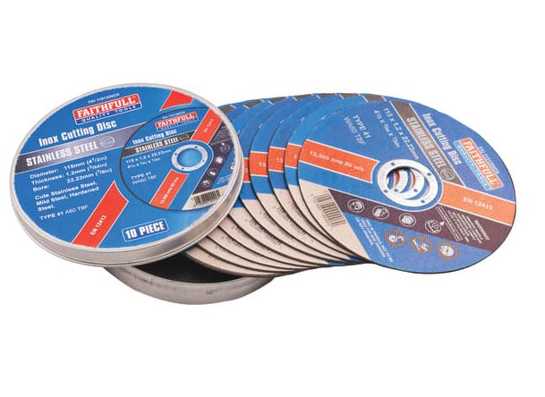 115mm (4.5") INOX CUTTING DISC 10-PACK FAITHFULL