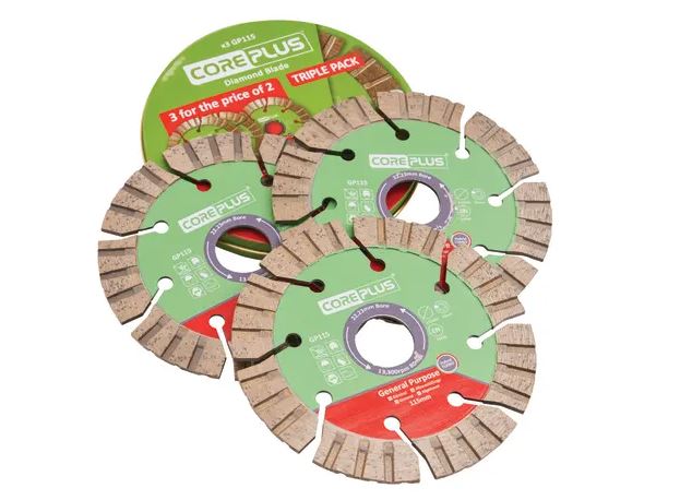 115mm DIAMOND BLADE TRIPLE PACK COREPLUS