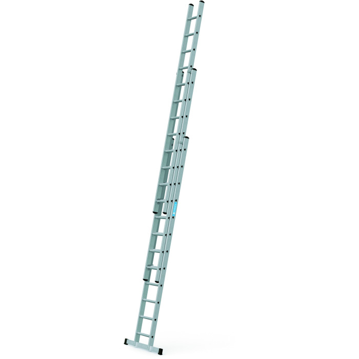 3.53-MTR CLOSED 8.33-MTR EXTENDED 3 PART 12 RUNG EXTENSION LADDER C/W STABILISER